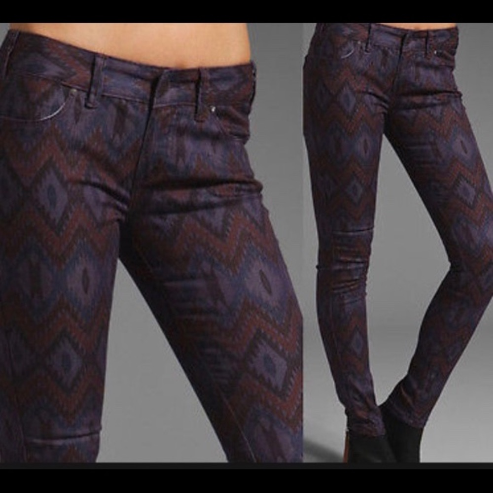 Free People pattern skinny jeans